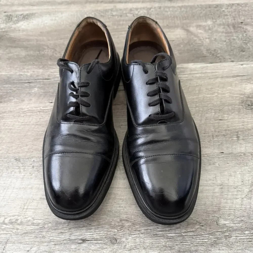 Rockport Dressports Oxfords Mens 10M Black Cap Toe Lace Up Comfort DMX Light